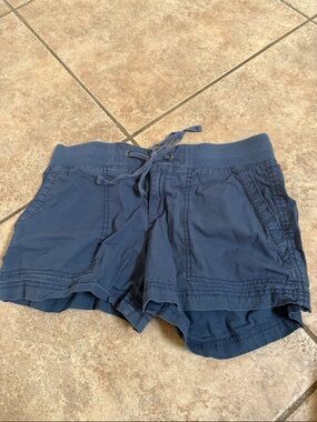 a.n.a Navy Drawstring Casual Athletic Shorts